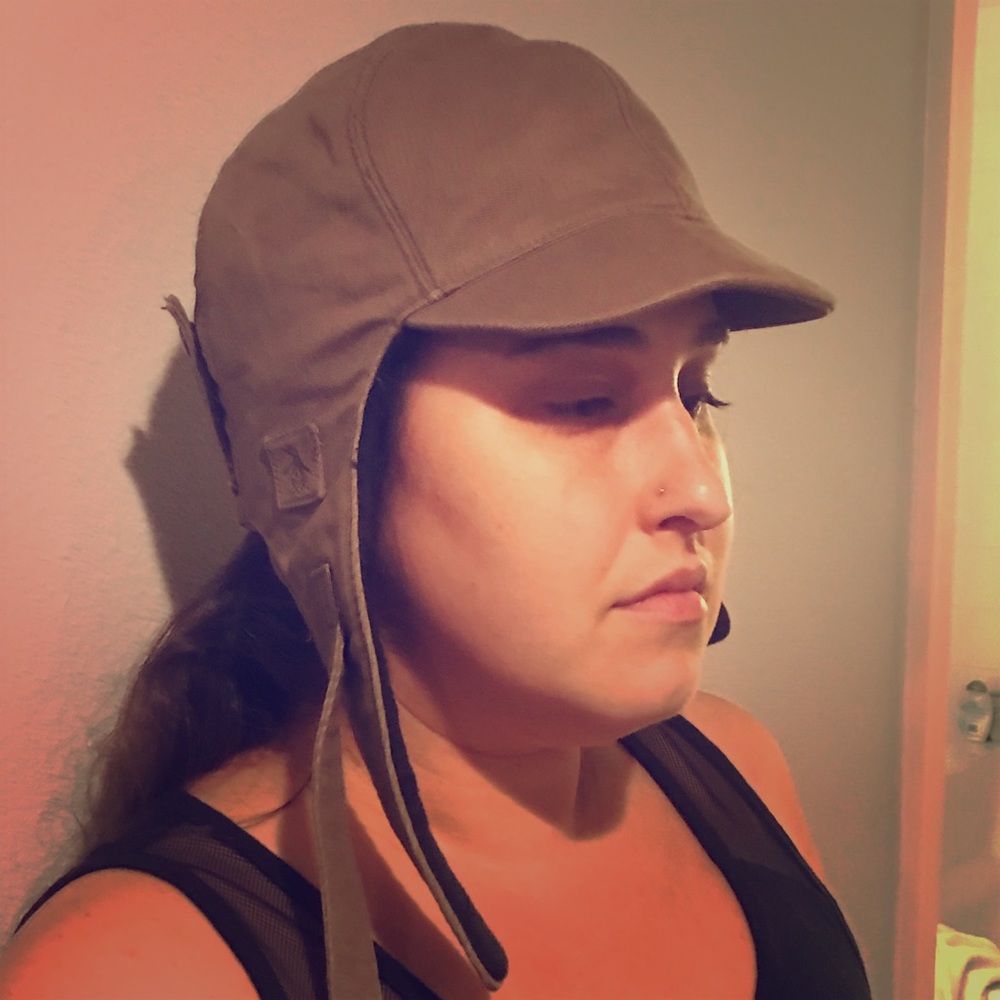 Penguin Pilot Style Hat Dark Green/Brown Moss